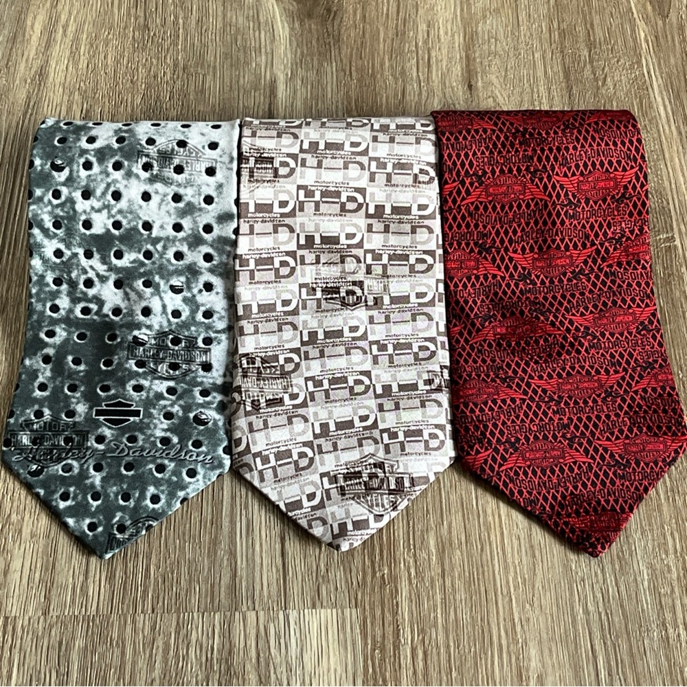 Vintage Harley Davidson Ties 2004-2005 Lot of 3 Men’s Biker Collection 100% Silk